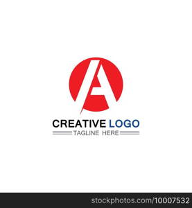 A Letter Logo Template vector icon illustration design