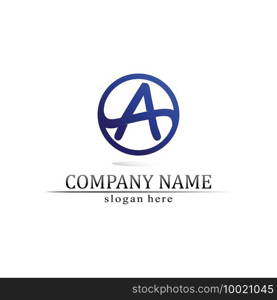 A Letter Logo Template vector icon illustration design