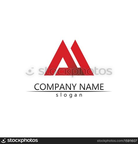 A Letter Logo Template vector icon illustration design