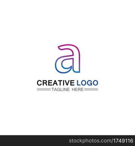 A Letter Logo Template vector icon illustration design