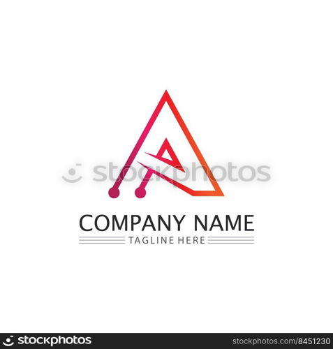 A Letter Logo Template vector icon illustration design