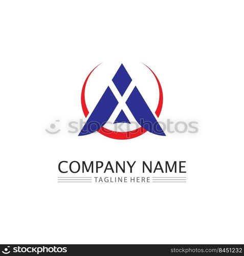 A Letter Logo Template vector icon illustration design