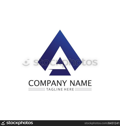 A Letter Logo Template vector icon illustration design