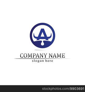 A Letter Logo Template vector icon illustration design