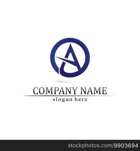 A Letter Logo Template vector icon illustration design