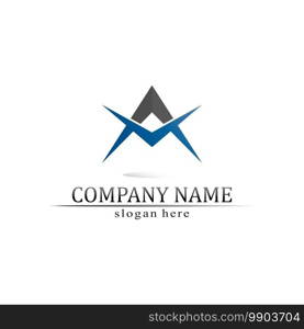 A Letter Logo Template vector icon illustration design