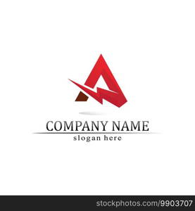 A Letter Logo Template vector icon illustration design