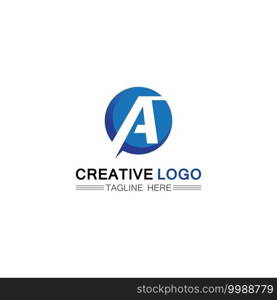 A Letter Logo Template vector icon illustration design