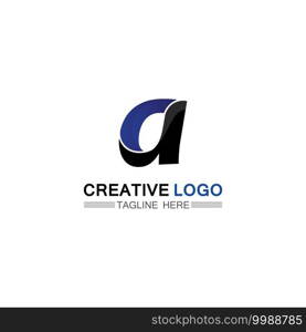 A Letter Logo Template vector icon illustration design