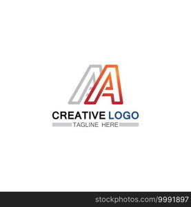 A Letter Logo Template vector icon illustration design