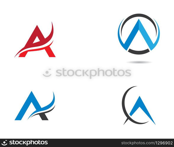 A letter logo vector icon illustration design