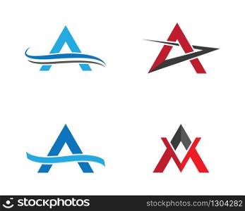 A letter logo vector icon illustration design
