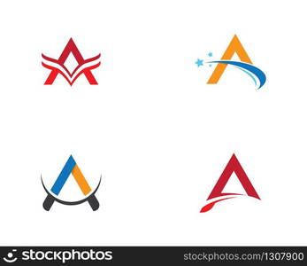 A letter logo vector icon illustration design