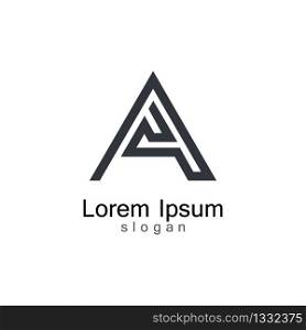 A letter logo vector icon illustration design