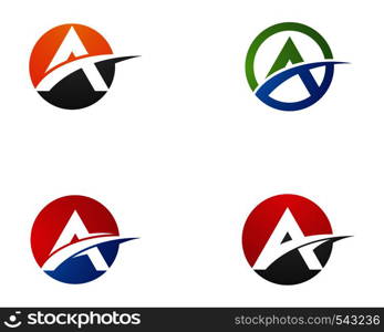 A letter logo vector icon illustration design