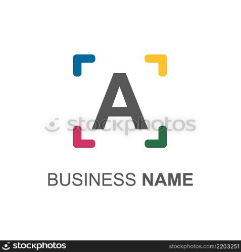 A letter logo vector template