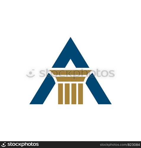 A Letter Pillar Logo for Lawyer Firm Illustration Design. Vector EPS 10.