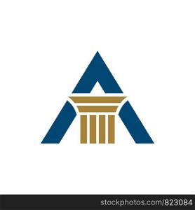 A Letter Pillar Logo for Lawyer Firm Illustration Design. Vector EPS 10.