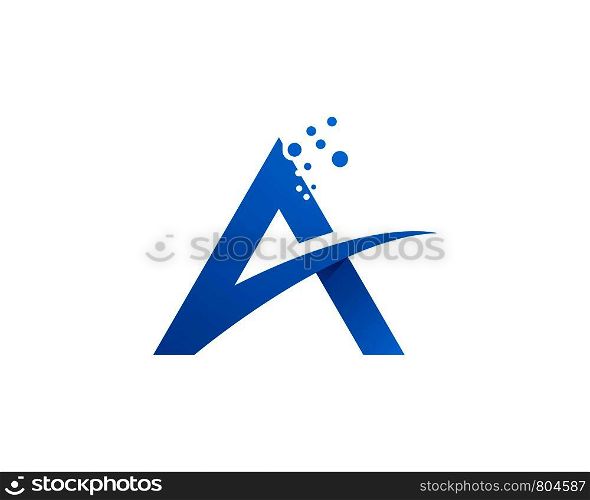 A Letter Pixel art design Logo Template