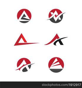 A Letter Template vector icon illustration design