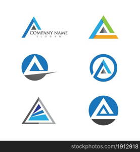 A Letter Template vector icon illustration design