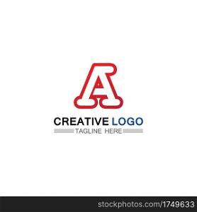 A Letter Template vector icon illustration design logo