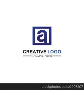 A Letter Template vector icon illustration design logo