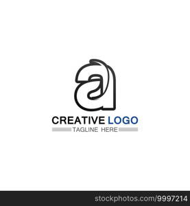 A Letter Template vector icon illustration design logo