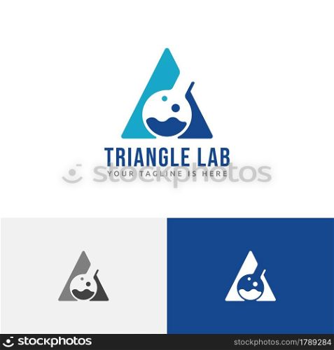 A Letter Triangle Tube Laboratory Research Chemistry Science Logo