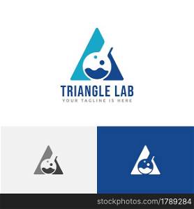 A Letter Triangle Tube Laboratory Research Chemistry Science Logo