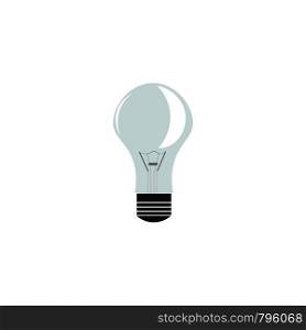 A lightbulb with black threads, vector, color drawing or illustration.