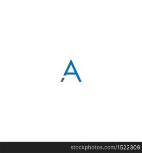 A logo letter design concept in black and blue color