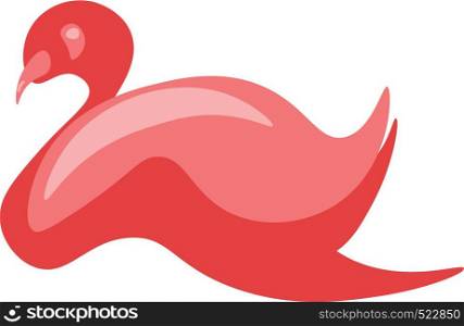 A logo of a peach swan vector color drawing or illustration