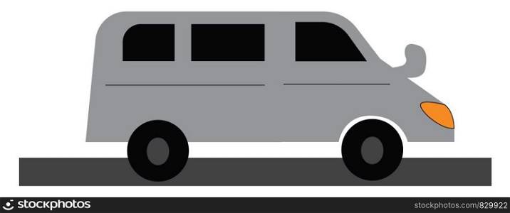 A long passenger car vector or color illustration