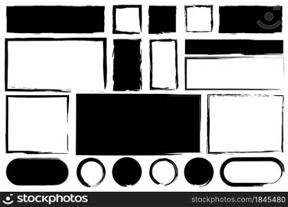 A lot of grunge frames. Decor art. Sketch drawing. Paint splash. Abstract style. Vector illustration. Stock image. EPS 10.. A lot of grunge frames. Decor art. Sketch drawing. Paint splash. Abstract style. Vector illustration. Stock image.