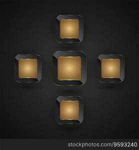 A Luxury and Premium button, banner vector illustration design, golden Abstract background with golden rectangle premium shapes banner