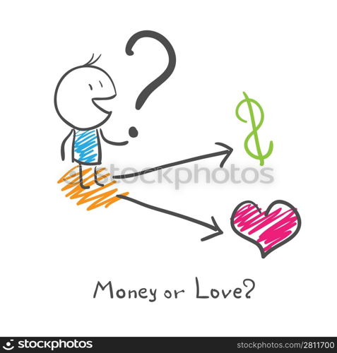 A man chooses money or love?