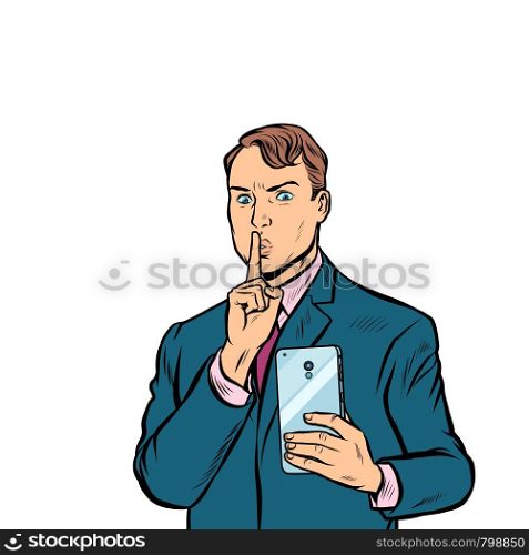 a man takes pictures on a smartphone. Pop art retro vector illustration drawing. a man takes pictures on a smartphone
