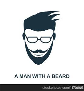 A Man With A Beard icon. Flat style icon design. UI. Illustration of a man with a beard icon. Pictogram isolated on white. Ready to use in web design, apps, software, print. A Man With A Beard icon. Flat style icon design. UI. Illustration of a man with a beard icon. Pictogram isolated on white. Ready to use in web design, apps, software, print.