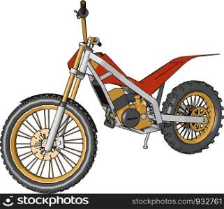 A motorcycle is a two wheeler motor vehicle Motorcycling is riding a motorcycle vector color drawing or illustration
