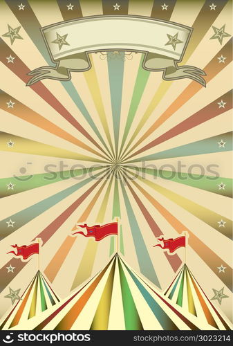 A multicolor circus background with sunbeams for you