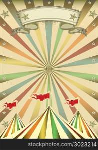 A multicolor circus background with sunbeams for you
