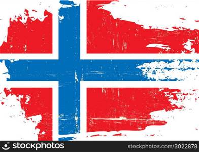 A Norwegian flag with a grunge texture