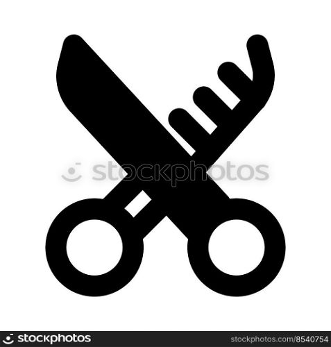 A pair of scissors to used for makeup artist for hair clipping