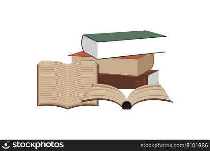 A pile of books for reading Royalty Free Vector Image