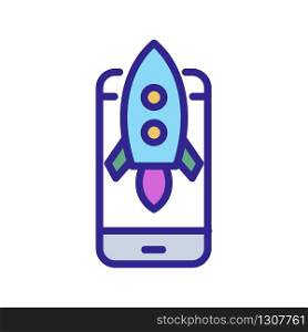 a quick phone icon vector. a quick phone sign. color isolated symbol illustration. a quick phone icon vector outline illustration