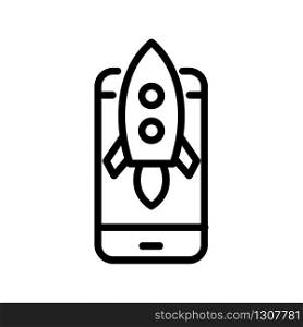 a quick phone icon vector. a quick phone sign. isolated contour symbol illustration. a quick phone icon vector outline illustration