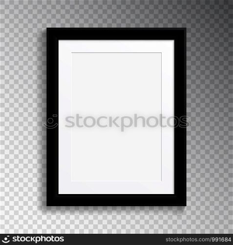 A realistic frame with a mat for photography or painting. Mock up of the frame for your goods, letters, drawings, with a falling shadow. A4. A realistic frame with a mat for photography or painting.
