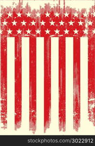 A red american flag with a texture