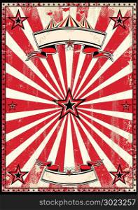 A red and black vintage circus background for a poster